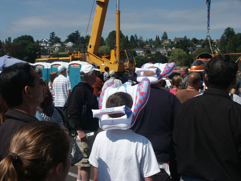 Hydro hats at hydroplane race