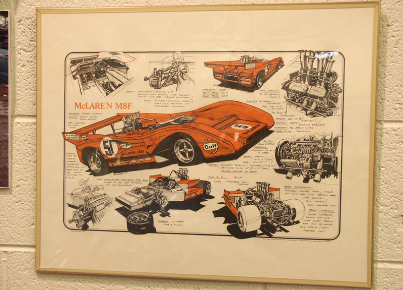 McLaren M8F race car poster