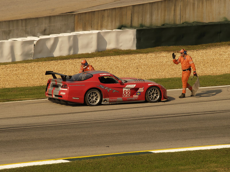 Peter Tonelli Dodge Viper race car spin