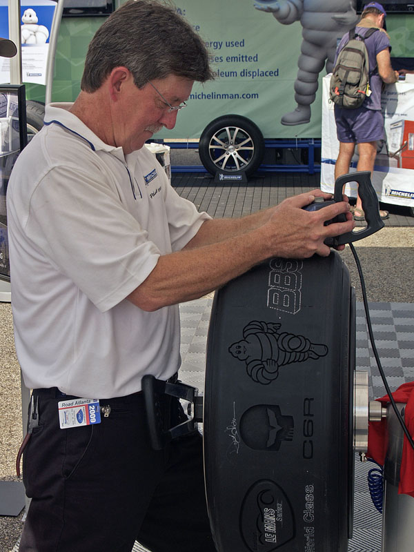 Michelin tire cutter Petit Le Mans