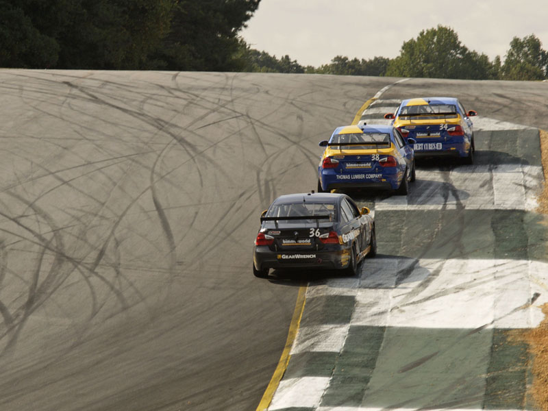 Nick Esayian Seth Thomas James Clay BMW 335i race car